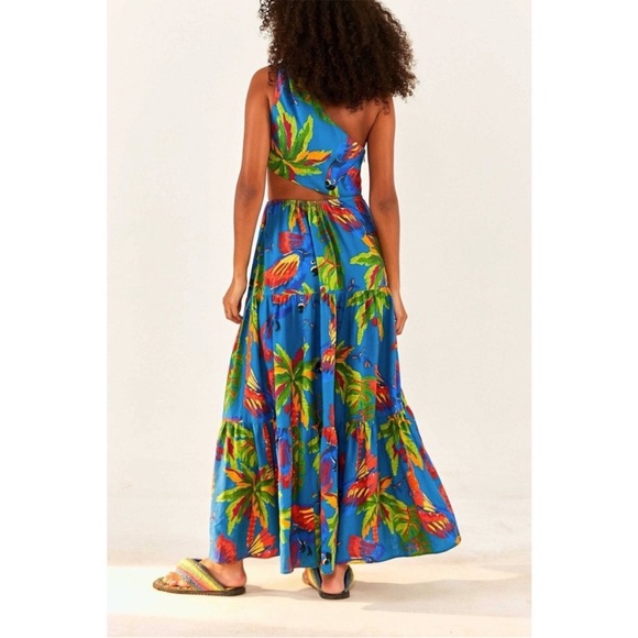 FARM Rio Multicolor Tropical One-Shoulder Maxi Dress - Picture 15 of 15